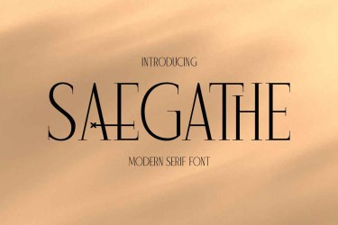 Saegathe Modern Serif Font free download – Serif font preview