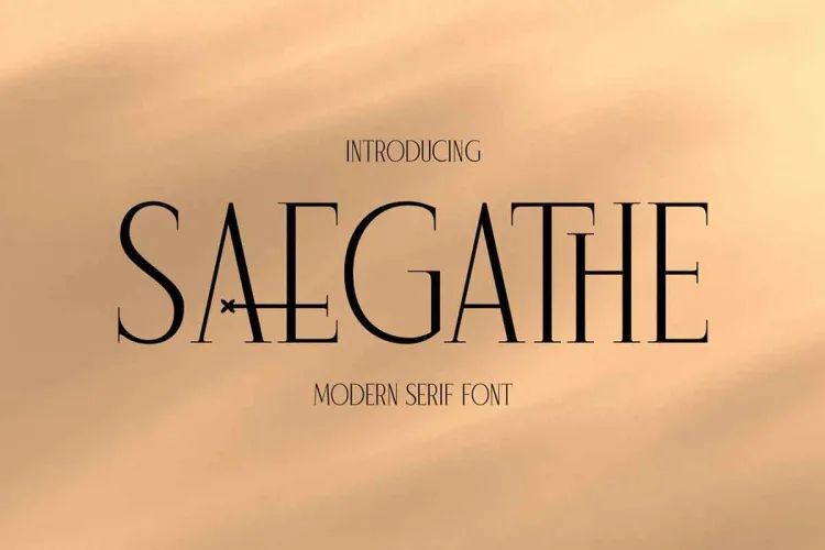Saegathe Modern Serif Font preview 5 – Serif Fonts font sample