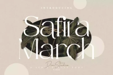 Safira March Font free download – Serif font preview
