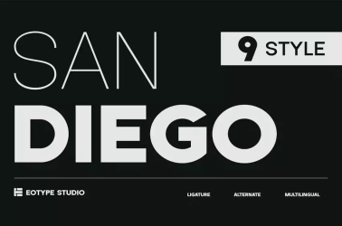 San Diego Font free download – Geometric font preview