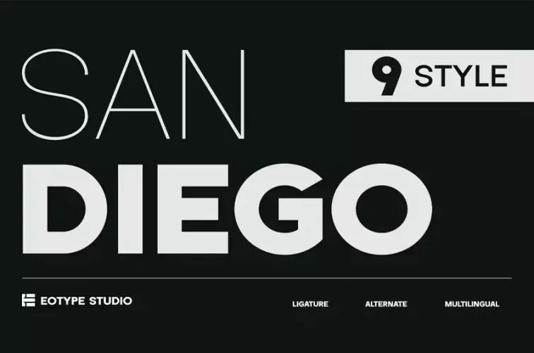 San Diego Font preview 5 – Sans Serif Fonts font sample