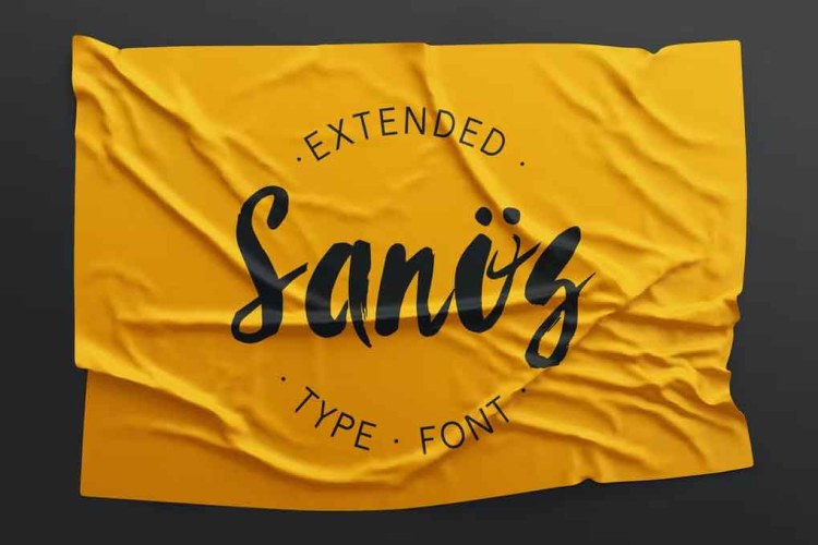 Sanös Extended Script Font free download preview 5 – Serif Fonts font