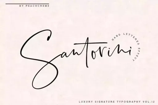 Santorini Font preview 7 – Script And Handwritten font sample
