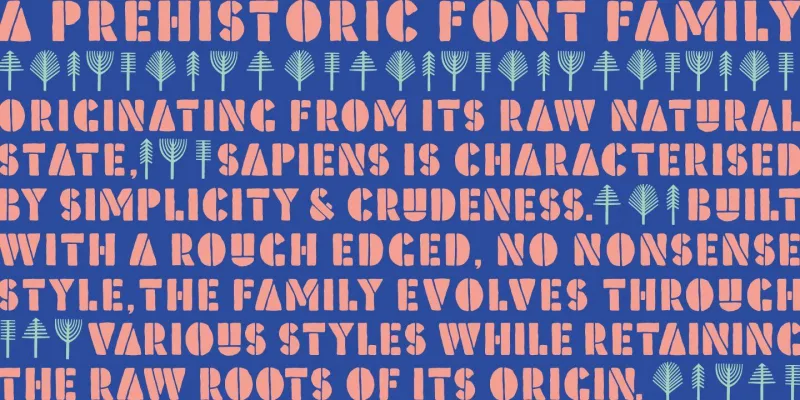 Sapiens Font Family preview 1 – Font Family font sample