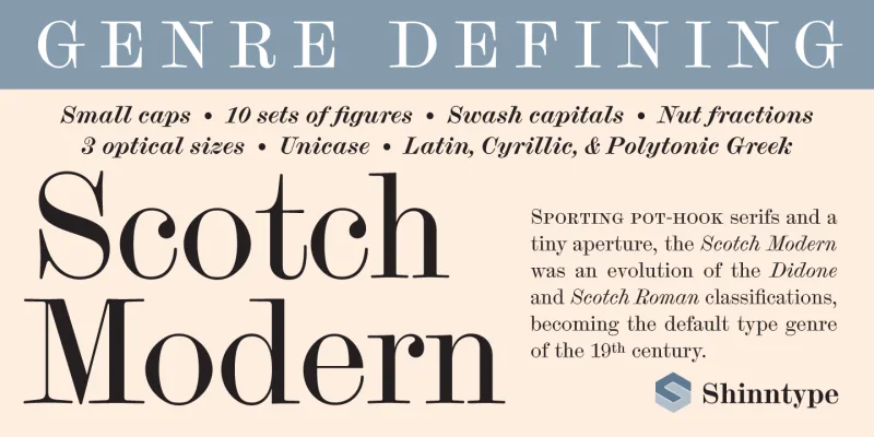 Scotch Modern Font Family preview 2 – Serif Fonts font sample