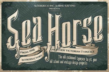 Sea Horse Typeface Font free download – Serif font preview