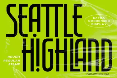 Seattle Highland – Condensed Font free download – font preview