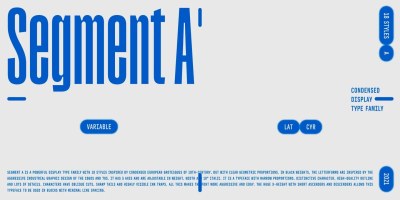 Segment A Font Family free download – Sans Serif Fonts font preview