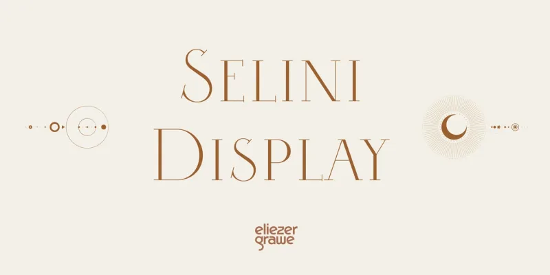 Selini Display Font preview 10 – Display Fonts font sample