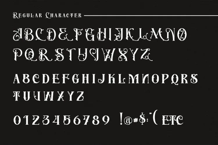 Serath – Blackletter Font preview 4 – Display Fonts font sample