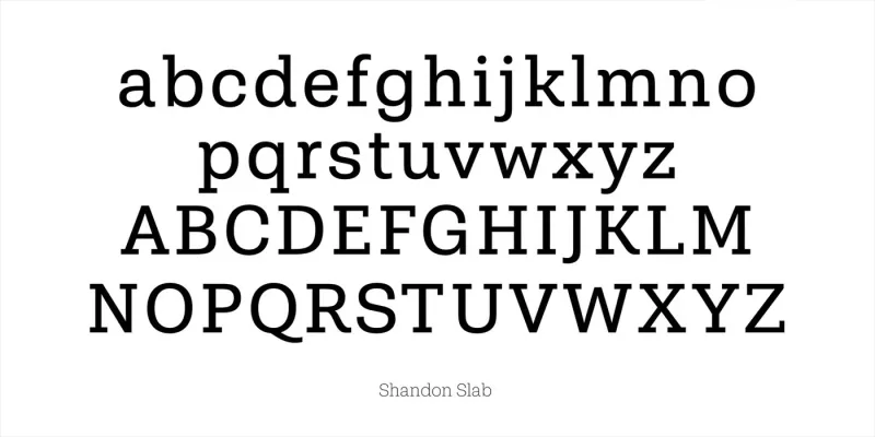 Shandon Slab Font Family preview 5 – Slab Serif Fonts font sample