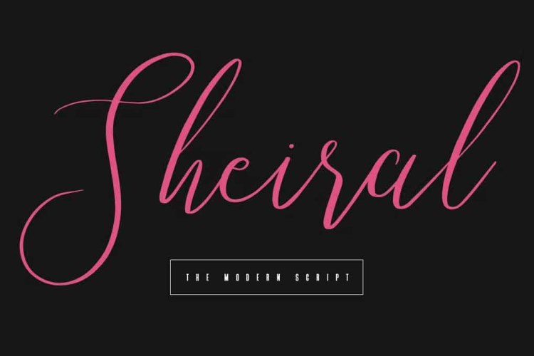 Sheiral Script Font free download preview 3 – Serif Fonts font