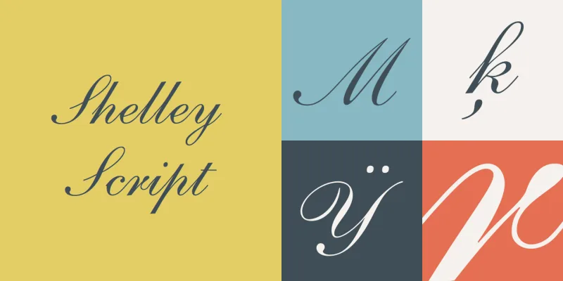 Shelley Script Font preview 2 – Script And Handwritten font sample