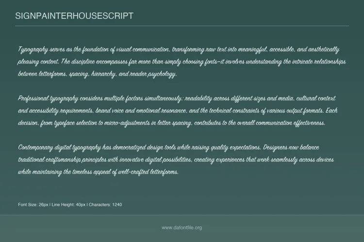 SignPainter Font preview 2 – Handwriting Fonts font sample