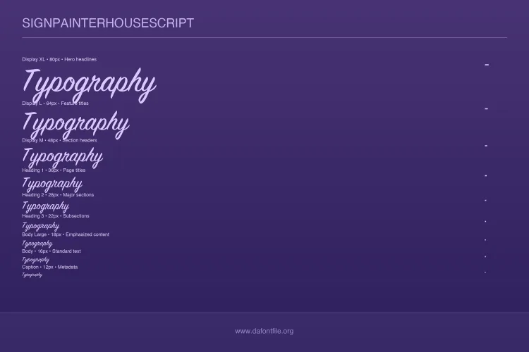SignPainter Font preview 4 – Handwriting Fonts font sample