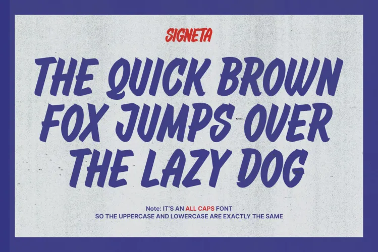 Signeta Font preview 1 – Sans Serif Fonts font sample