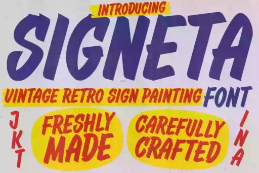 Signeta Font preview 3 – Sans Serif Fonts font sample