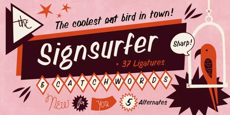 Signsurfers Script Font Family preview 7 – Script And Handwritten font sample
