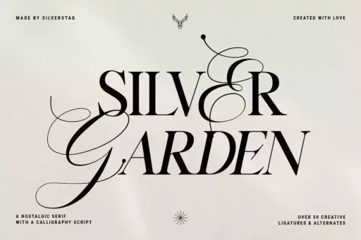 Silver Garden Font preview 9 – Serif Fonts font sample