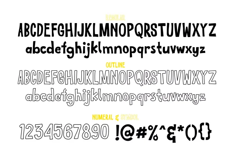 Skreeble Font preview 2 – Sans Serif Fonts font sample