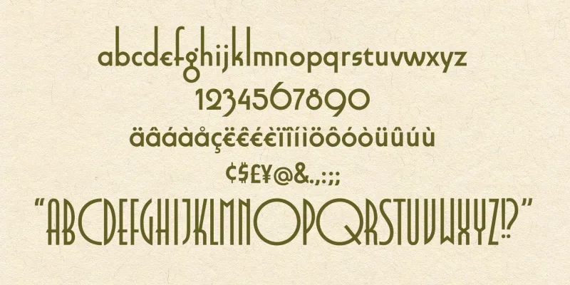 Smart Deco Font preview 4 – Modern Fonts font sample