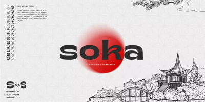 Soka Font free download – Retro font preview