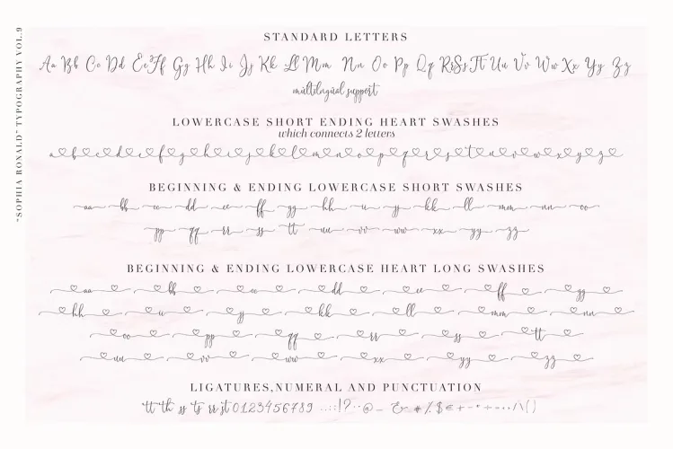 Sophia Ronald Font preview 6 – Script And Handwritten font sample