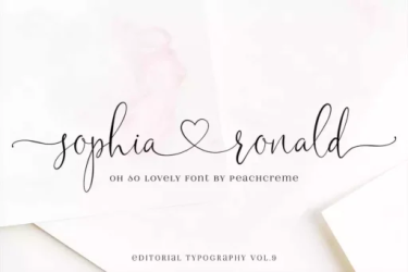 Sophia Ronald Font free download – Calligraphy font preview