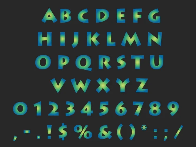 Space Jam Font preview 1 – Display Fonts font sample
