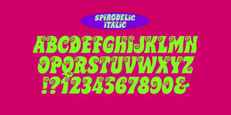 Spirodelic Font Family preview 5 – Display Fonts font sample