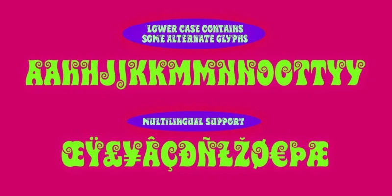 Spirodelic Font Family preview 6 – Display Fonts font sample