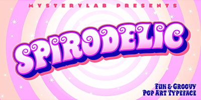 Spirodelic Font Family free download – Retro font preview