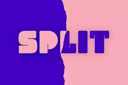 Split Font preview 5 – Display Fonts font sample