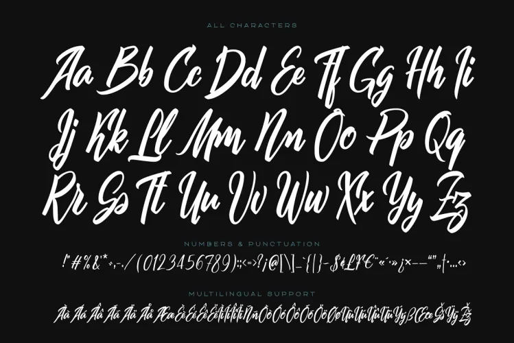 Squidink Font preview 3 – Script And Handwritten font sample