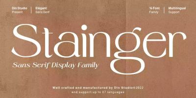 Stainger Font Family free download – Branding font preview