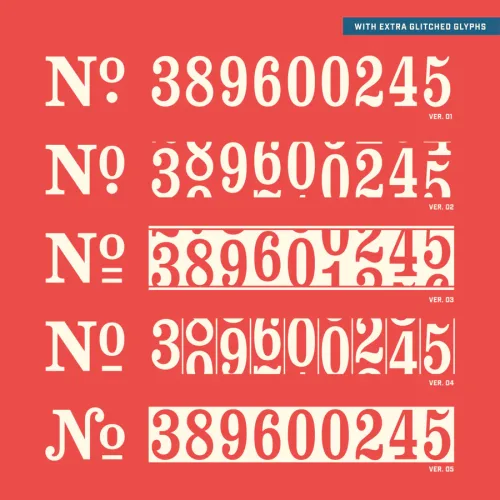 Stamp Numbering Font preview 5 – Display Fonts font sample