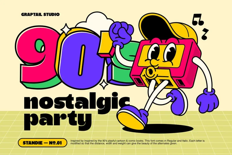 Standie Bold Font preview 2 – Display Fonts font sample