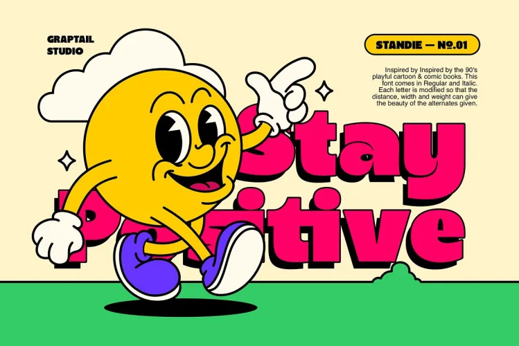 Standie Bold Font preview 3 – Display Fonts font sample