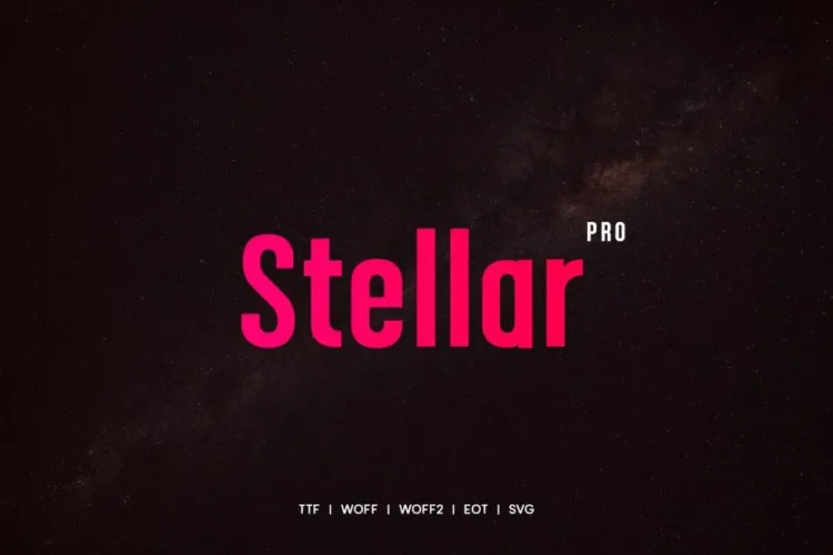Stellar Pro Font preview 1 – Typeface font sample