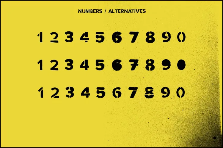 Stencil Mind the Gap Font preview 2 – Sans Serif Fonts font sample