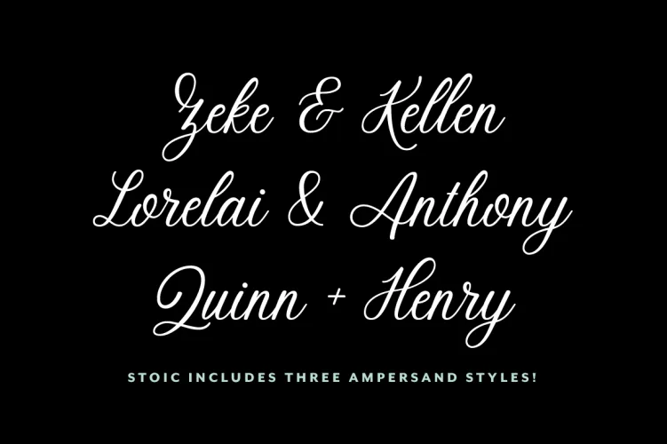 Stoic Font preview 2 – Script And Handwritten font sample