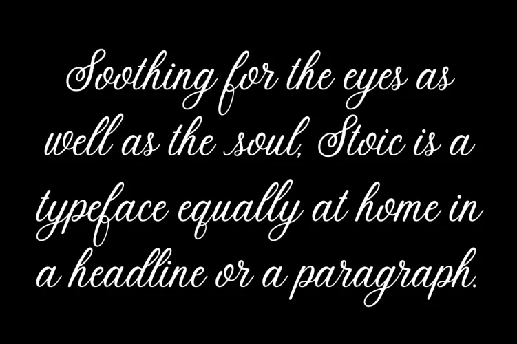 Stoic Font preview 5 – Script And Handwritten font sample
