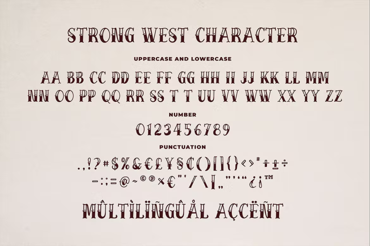 Strong West Font free download preview 2 – Serif Fonts font