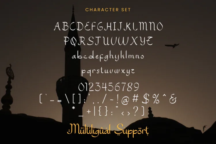 Syamsul – Arabic Style Font preview 4 – Display Fonts font sample