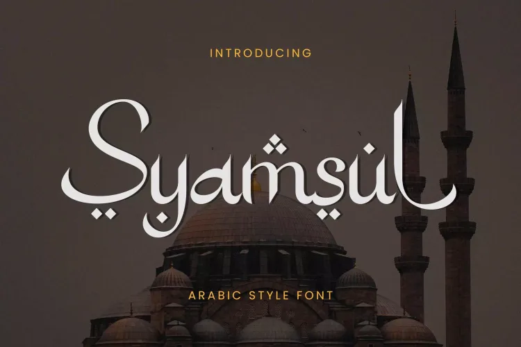 Syamsul – Arabic Style Font preview 5 – Display Fonts font sample
