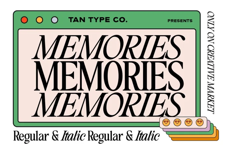 TAN MEMORIES FONT preview 7 – Display Fonts font sample