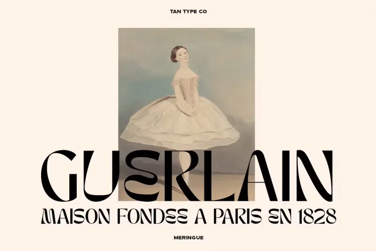 TAN MERINGUE Font preview 1 – Display Fonts font sample