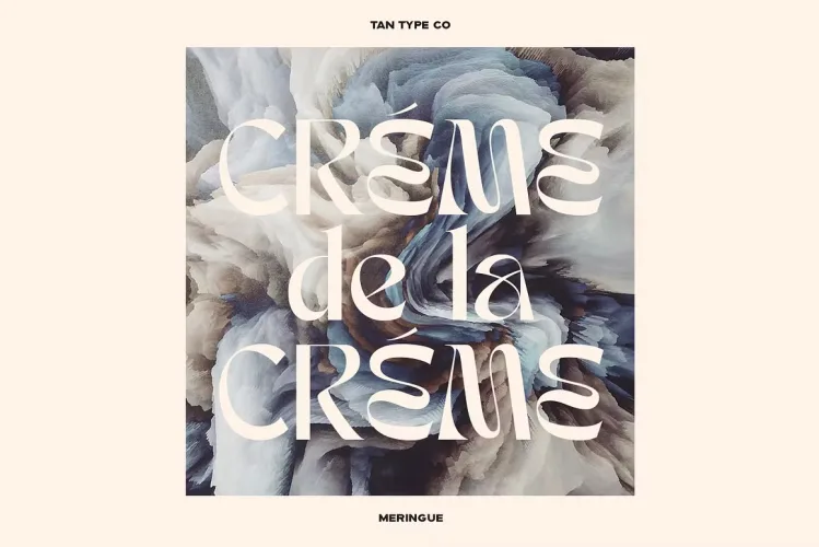 TAN MERINGUE Font preview 5 – Display Fonts font sample