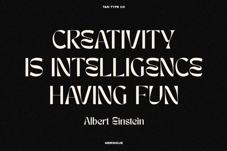 TAN MERINGUE Font preview 6 – Display Fonts font sample