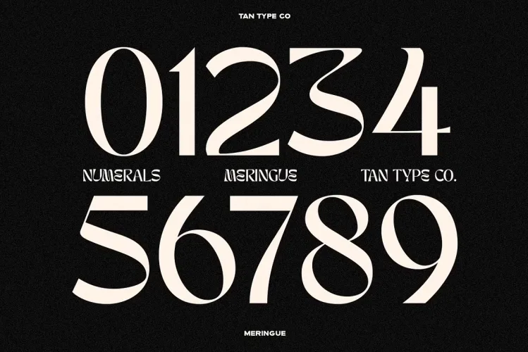 TAN MERINGUE Font preview 7 – Display Fonts font sample